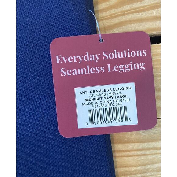 NWT Anti. Everyday Solutions Seamless Leggings Size Large Women’s Navy - Picture 3 of 9